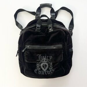 Juicy Couture G&P Y2K Black VelourBackpack